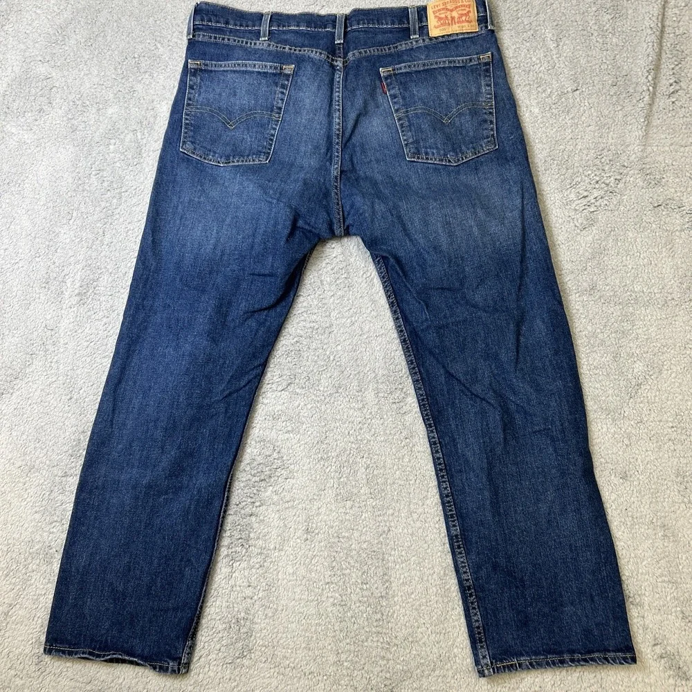 Levi's 505 Regular Fit Straight Jeans Men's Size W 40 X L 30 Blue Denim 5-Pocket